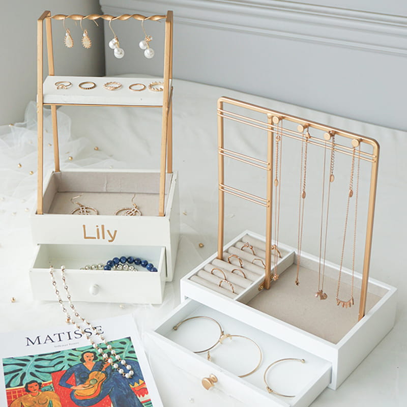 맞춤형 수제 보석 홀더, 보석 컬렉션 보관, 탁상 목걸이 팔찌 귀걸이 보석 주최자